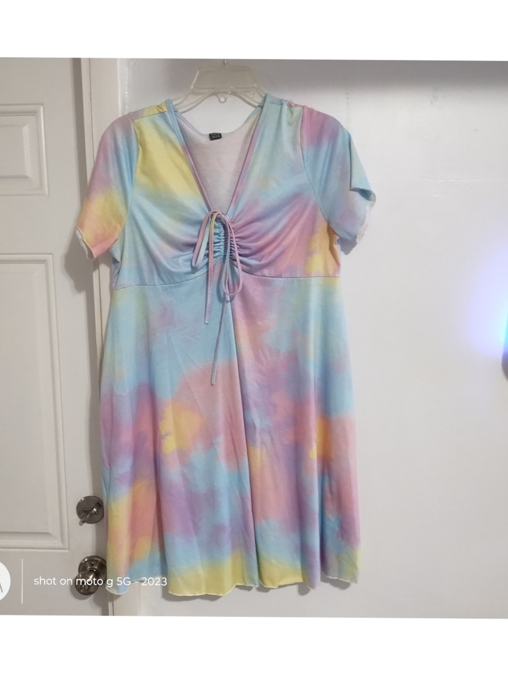 SHEIN Pink Tye dye Detail Dress